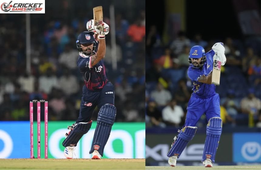 Monank Patel batting for usa cricket team and mi cricket team
