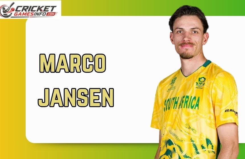 Marco Jansen wearing south africa jersey